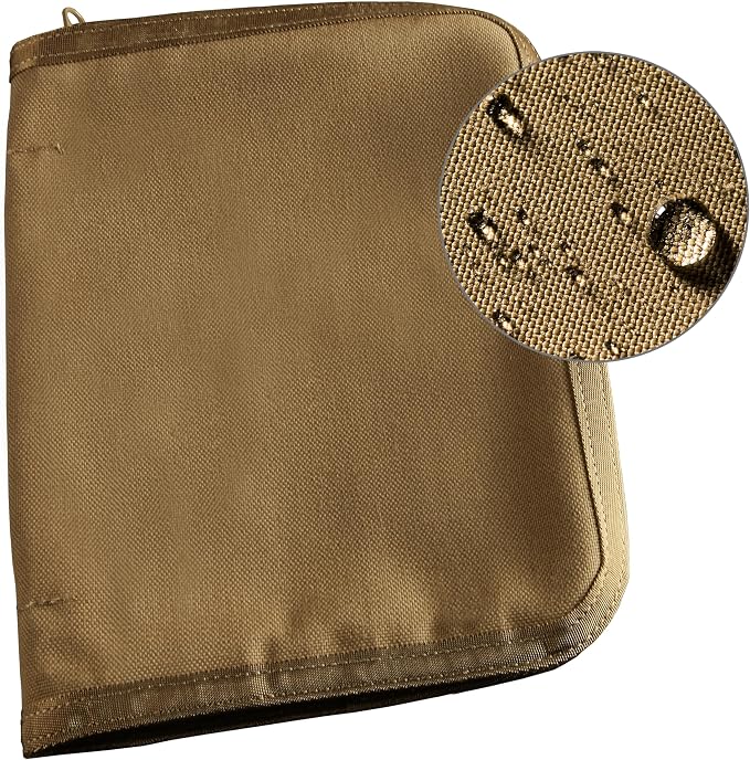 Rite in the Rain Weatherproof CORDURA Fabric, 1/2" Ring Binder Cover, 6.75" x 8.875", Tan Cover (No. C9200)
