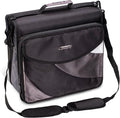 Case-it Dual Binder Backpack | 2-Pack 2-Inch D-Rings | Dual-301 Black | Universal, 3 Straps, Removable File, Hold Down Pages, Bookbag Straps, Padded 13" Laptop & Front Flap Pockets, School & Office