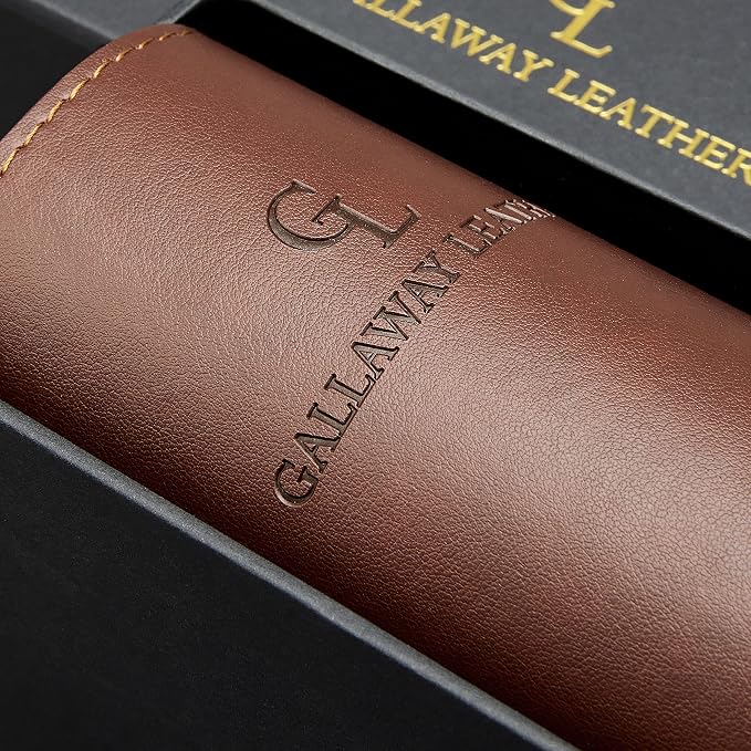 Gallaway Leather Desk Mat - Office Writing Desk Pad, Medium 24" x 14" Dark Brown, Gift Ready Elegant Computer Desk Cover Protector