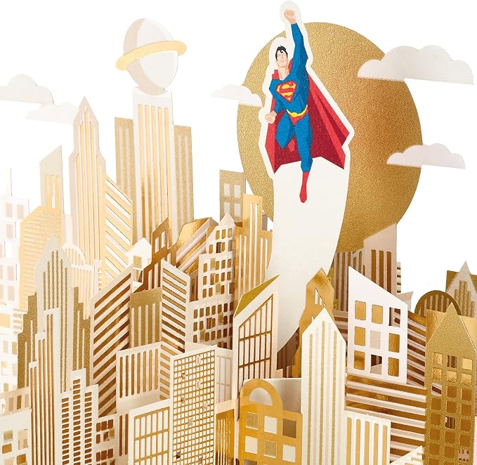 Hallmark Signature Paper Wonder Pop Up Father's Day Card for Him (Superman)