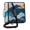 Case-it School Zipper Binder | 3-Inch O-Rings | 600-Sheet | D-146 Mountains | Mighty Zip Tab, 5-Subject Expanding File Folder, Multiple Pockets, Storage Organizer, Shoulder Strap, Office