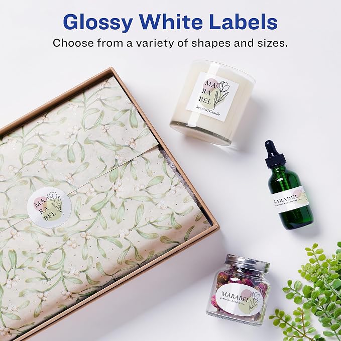 Avery® Shipping Labels, Sure Feed® and Easy Peel® Technology, Glossy White Labels, 2" x 4", Permanent Adhesive, Laser/Inkjet, 100 Total (6527)