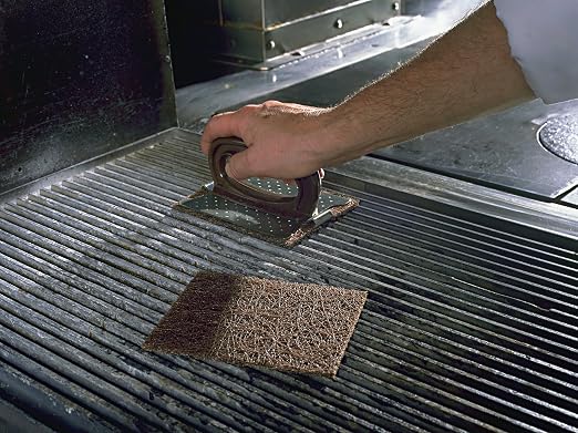 3M Scotch-Brite Heavy Duty Griddle Pad 82, 4.5 in x 5.5 in, 10/Box | 4 Box/Case