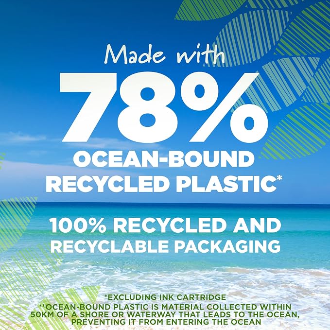 BIC Ecolutions Ocean-Bound Plastic Gel Pens, 12-Count Pack, Medium Point