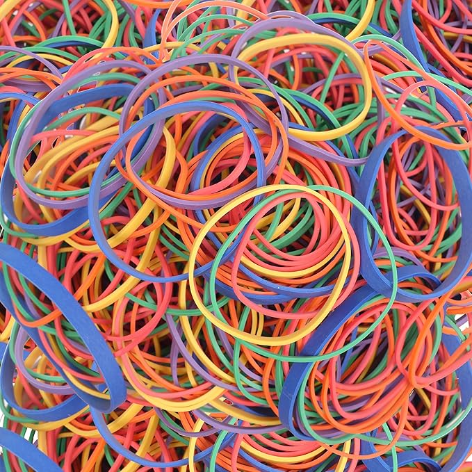 Rubber Bands Assorted Size 0.4bl Colourful Rubber Bands Office Supplies Size#64 Size33 Size32 Size#19 Size18 Size#16