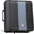Case-it Classic Zipper Binder | 2-Inch O-Rings, 350 Sheet Capacity, Multiple Storage Pockets & Shoulder Strap | School & Office Organizer | D-251 Black