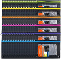 BAZIC Products Noir Neon 3-Ring Pencil Pouch with Mesh Window, 144-Case | clear mesh window and a zipper closure for pens, pencils, supplies