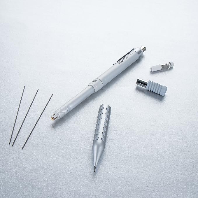 Pentel Smash Drafting Mechanical Pencil (0.5mm) - Special Edition Silver w/Tube