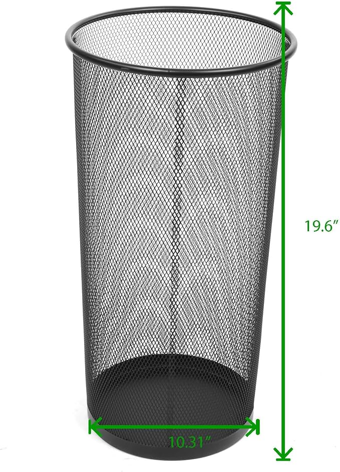 Mind Reader Umbrella Stand, Multi-Purpose Mesh Storage Stand, Organizer for Office and Entryway, Metal Mesh, Black