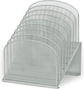 Safco Onyx 8-Tiered Desk Organizer, Vertical File Organizer for Home, Office, Classroom & More, Steel Mesh Construction, Silver