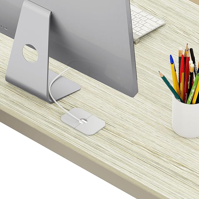 SHW 55-Inch Commercial-Grade Office Computer Desk, Maple | 10-Year Limited Warranty