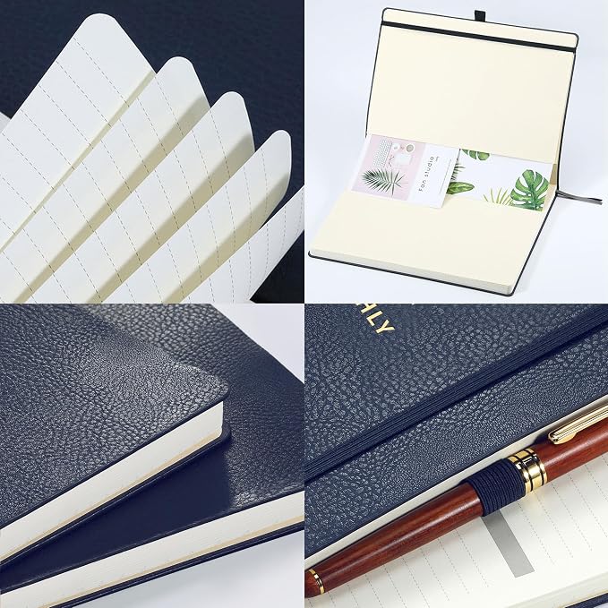 Planner 2026-2027 - Jul 2026 - Jun 2026, 8.5" x 11" 2026-2027 Planner Weekly and Monthly, Faux Leather Cover, Pen Holder, Pocket, 25 Notes Pages, A4 Premium Paper - Blue
