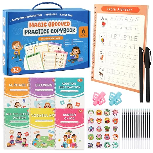 Magic Grooved Handwriting Practice Book for Kids Ages 3–8