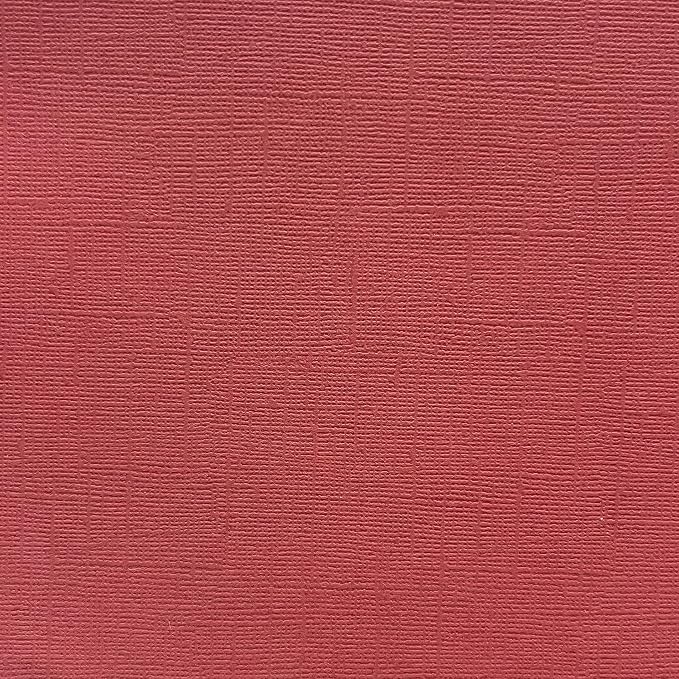 Brick—12x12 Textured Cardstock | 80lb Textured Red Scrapbook Paper | Premium Cardstock for Cricut Cutting | 25 Sheets