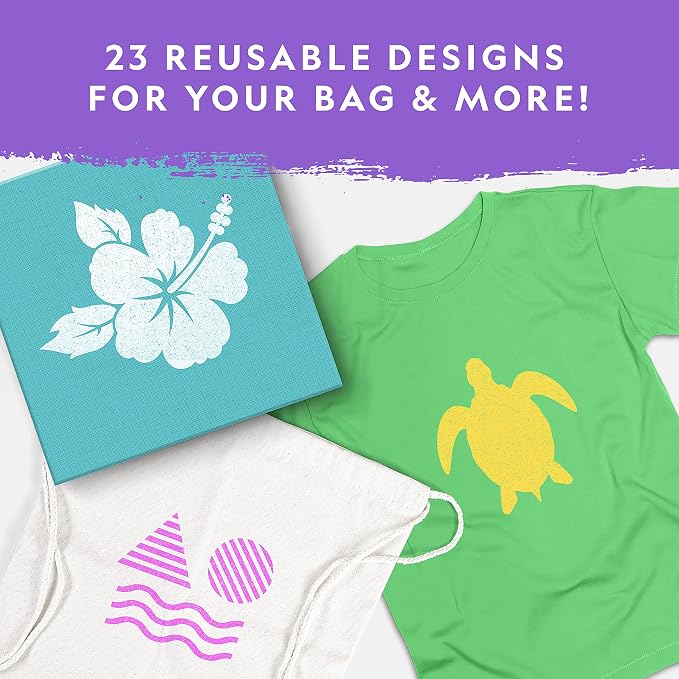 National Geographic Screen Printing Arts and Crafts Kit for Kids | Fabric Paint, Screen Printing Frame, Stencils, Squeegee, Drawstring Bag, Silk Screen Craft, Creative Birthday Gift