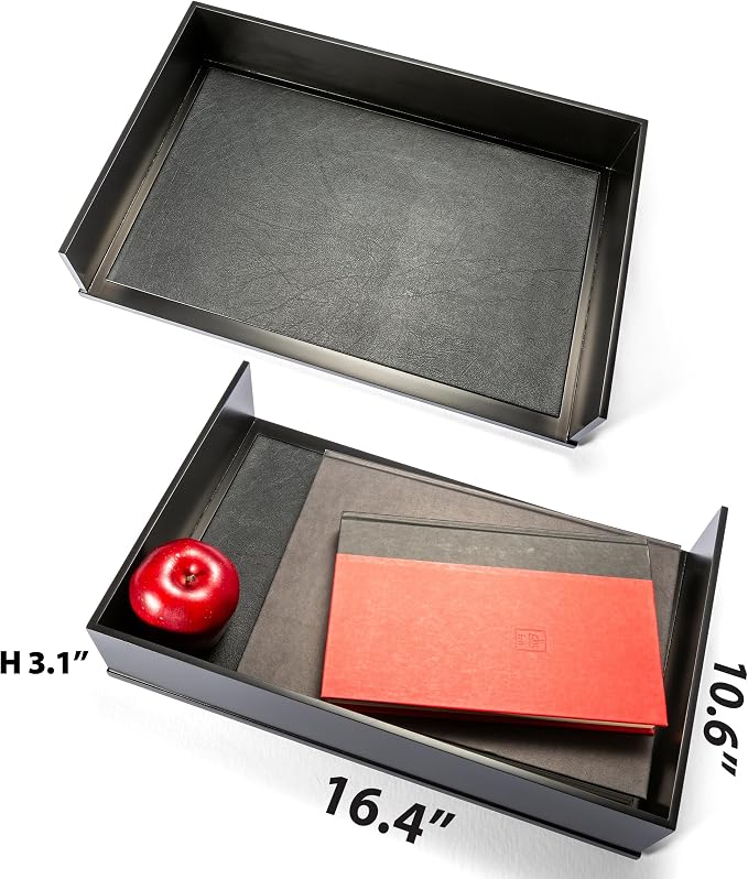 Victor Midnight Black Collection, Legal Size Letter Tray, Black, (1168-5)