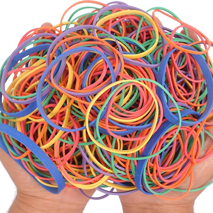 Rubber Bands Assorted Size 0.4bl Colourful Rubber Bands Office Supplies Size#64 Size33 Size32 Size#19 Size18 Size#16