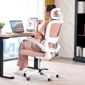TRALT Office Chair Ergonomic Desk Chair - Gaming Chair with Lumbar Support | 330 LBS Home Office Desk Chairs with Headrest, Reading Chair with Flip-up Armrests, Comfortable Computer Chairs (1, Pink)
