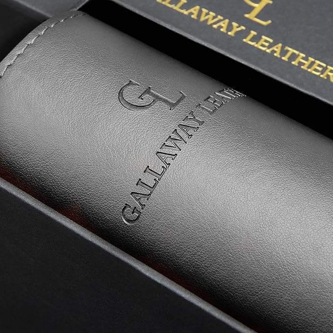 Gallaway Leather Desk Mat,Desk Writing Pad - Office Desk Pad, Medium 24" x 14" Gray, Desk Mats on Top of Desks, Gift Ready Elegant Computer Desk Mat Desk Cover Desk Pad Protector PU Leather