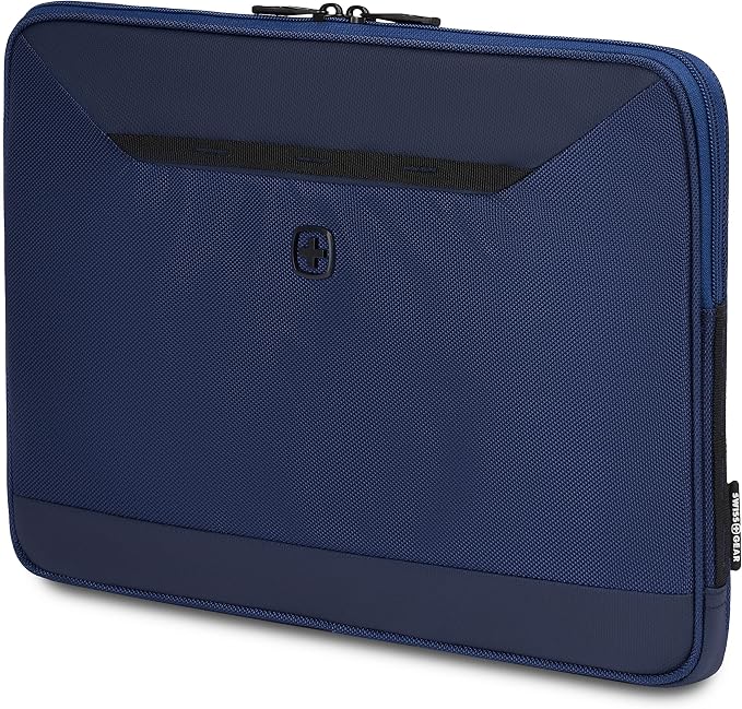 SwissGear Padded Zippered Laptop Sleeve, Micro-Twill Laptop Case with Fleece Lining & Front Webbing