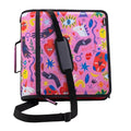 Case-it School Zipper Binder | 3" O-Rings | 600-Sheet | D-146 Unicorn Magic | Mighty Zip Tab, 5-Subject Expanding File Folder, Multiple Pockets, Storage Organizer, Shoulder Strap, Office
