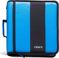 Case-it School Zipper Binder | 2" O-Rings | 350-Sheet | D-251 Denim Blue | Classic, Multiple Storage Pockets, Shoulder Strap, School & Office Organizer