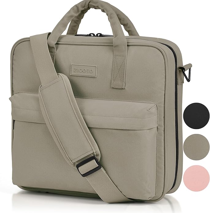 Sturdy 3 Ring Zipper Binder with Strap - 2" Binder with Pockets Holds 500 Sheets, Laptop & More - Durable & Easy to Carry