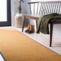 Martha Stewart SAFAVIEH x Collection Area Rug - 2'3" x 8' Runner, Natural & Navy, Sisal & Jute, Ideal for Living Room, Hallway, Foyer, Entryway, Bedroom (MSR9501D)