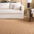 Martha Stewart x SAFAVIEH Area Rug Collection - 6' x 9', Beige, Sisal & Jute, Farmhouse Style, Ideal for Living Room, Bedroom, Office, Dining Space (MSR9501B)