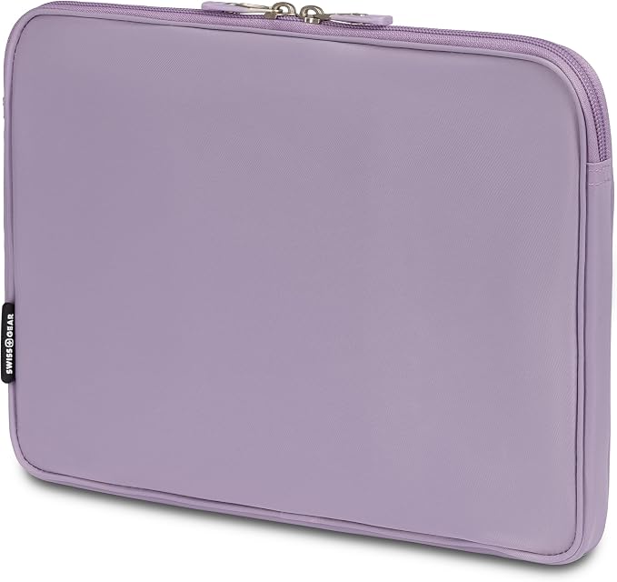 SwissGear Padded Zippered Laptop Sleeve, Micro-Twill Laptop Case with Zippered Front Compartment & Fleece Lining