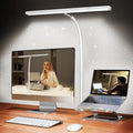 Airlonv LED Desk Lamp with Clamp, 17" Stepless Dimming Light, White | 2700K-6500K, 100 LEDs, 360° Gooseneck, Fits Up to 30" Monitors, Flicker-Free Lighting for Home Office, Study& Workbench