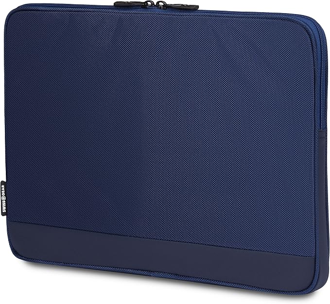 SwissGear Padded Zippered Laptop Sleeve, Micro-Twill Laptop Case with Fleece Lining & Front Webbing