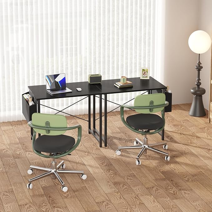 OLIXIS Small Computer Desk, 31 Inch Gaming Desks for Home Office | Writing Study Craft Work Table, Computer Workstation for Bedroom Small Spaces with Storage Bag, Black