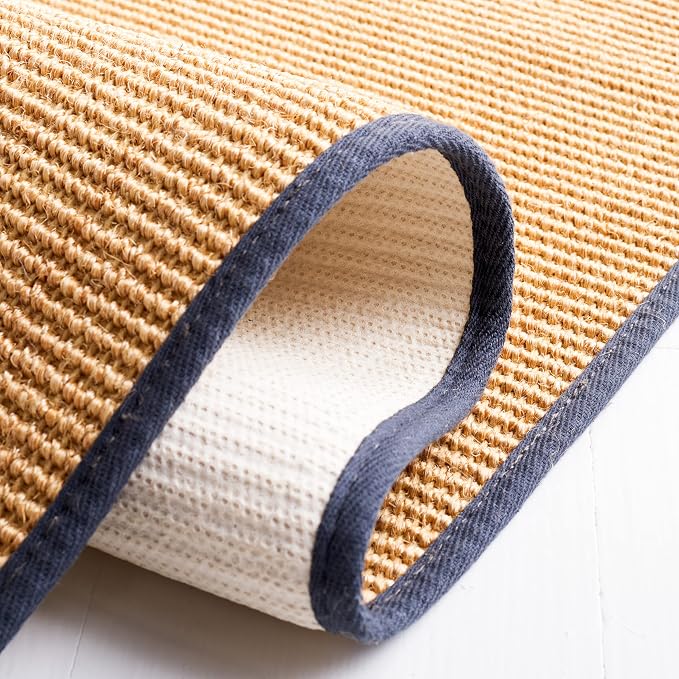 Martha Stewart SAFAVIEH x Collection Area Rug - 2'3" x 8' Runner, Natural & Grey, Sisal & Jute, Ideal for Living Room, Hallway, Foyer, Entryway, Bedroom (MSR9501G)