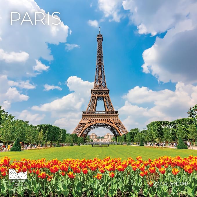Paris 2027 Wall Calendar, 12 x 24 Hanging Pacific Waters Press
