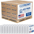 Samsill Economy 2 Inch 3 Ring Binder Bulk Pallet, Round Ring Binder, Customizable Clear View Cover, White, Pallet of 432 Binders in 36 Cartons