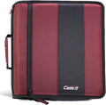 Case-it School Zipper Binder | 2-Inch O-Rings | 350-Sheet | D-251 Burgundy | Classic, Multiple Storage Pockets, Shoulder Strap, School & Office Organizer