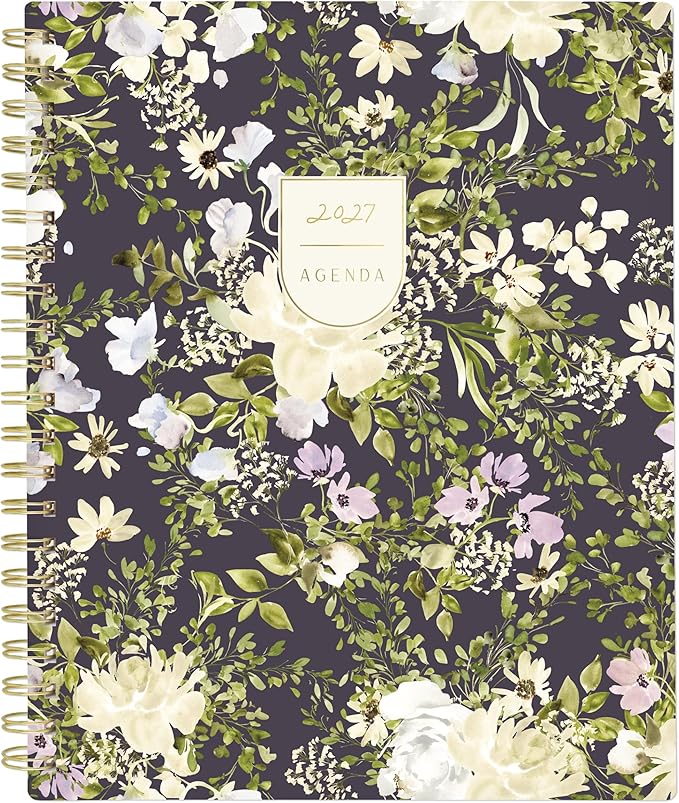 Mead Cambridge 2027 Planner, Weekly & Monthly, 8.5" x 11", Leah Bisch, Peony Garden (LB57-905-27)