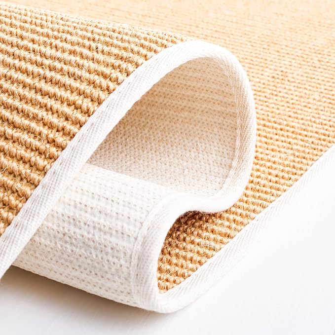Martha Stewart SAFAVIEH x Collection Area Rug - 2'3" x 8' Runner, Natural & White, Sisal & Jute, Ideal for Living Room, Hallway, Foyer, Entryway, Bedroom (MSR9501H)