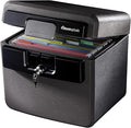 SentrySafe Black Fireproof and Waterproof Safe, File Folder and Document Box with Key Lock, 14.3 x 15.5 x 13.5 inches, HD4100 | UL Classified Fire and Water Resistant 0.65 Cu Ft File Box, Key Lock Protection, Organizes Hanging Folders, Documents