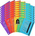 Leelosp 48 Pack Pencil Pouch for 3 Ring Binder,Classic Color | Bulk Mesh Zipper Binder Pouches Pencil Boxes for Classroom Pencils Case Bags for Storing School Students Teacher Supplies