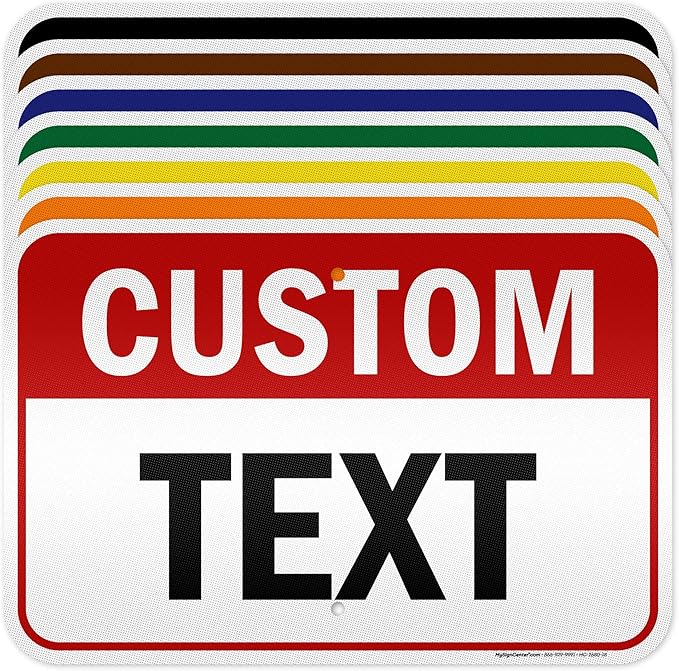 Custom Sign, Custom Sign for Business, Indoor/Outdoor use. 12x18 Inches, 3M EGP Reflective, Rust Free .063 Aluminum, Fade Resistant, Made in USA by My Sign Center (Header)