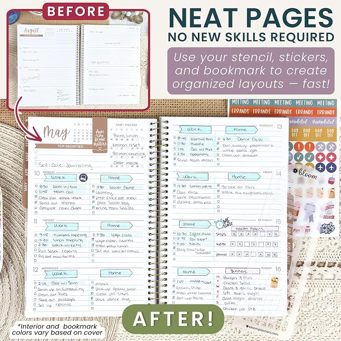 bloom daily planners 2027 Planner (January - December 2027) - Weekly & Monthly Softcover Planner for Women - Calendar Year Inspirational Agenda Book with Stickers - 5.5" x 8.25" - Be Kind