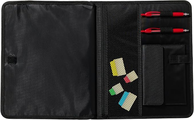 Avery® Zipper 3 Ring Binder, 2" Round Rings, 1 Black Binder | For School and Office On-The-Go, Durable Polyester Cover, Secure Zip Closure, Exterior Pocket, Laptop and Tablet Storage