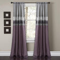 Lush Decor Night Sky Window Curtain Panel, Single, 42" W x 84" L, Purple & Gray - Sequin Curtains - Sparkle & Color Block Design - Modern Glam Decor - Long Curtains For Bedroom & Living Room