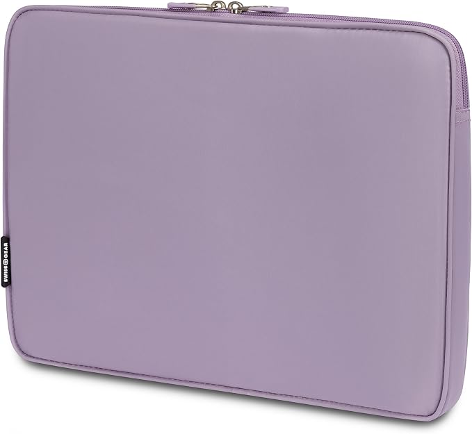 SwissGear Padded Zippered Laptop Sleeve, Micro-Twill Laptop Case with Zippered Front Compartment & Fleece Lining