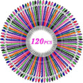 Qingxily Custom Pens Bulk - Up to 300 Pcs Personalized Stylus Ballpoint With Free Engraving - Your Name, Text, Message for Business, Graduation, Anniversaries - Colorful 120 Pcs