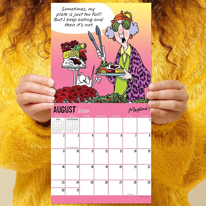 TF Publishing 2026 Maxine Mini Calendar with Monthly Grids for Appointments and Scheduling - Vertical Small Wall Calendar 2026 with Premium Matte Paper for Home and Office Organization - 7x7in