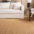 Martha Stewart x SAFAVIEH Area Rug Collection - 9' x 12', Natural & Navy, Sisal & Jute, Farmhouse Style, Ideal for Living Room, Bedroom, Office, Dining Space (MSR9501D)