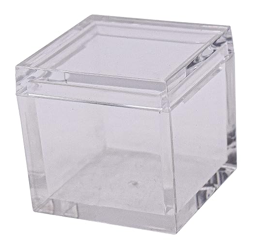10pcs Acrylic Box Trays for 1" 25.4mm Element Cubes Clear Case Periodic Table Bracket for Elements Collections Science Education Displays